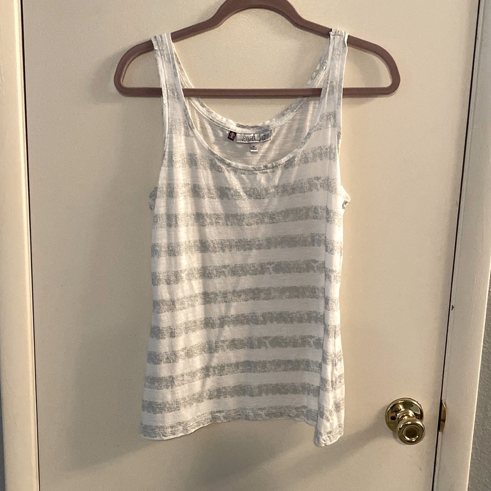 Jennifer Lopez medium silver and white tank